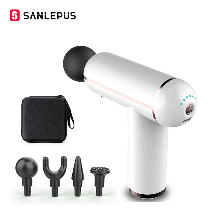 SANLEPUS Pistola de Massagem LCD Portátil Para o Corpo, Pescoço, Costas, Percussão Elétrica, Massageador de Tecido Profundo, Relaxamento Muscular, Fitness, Emagrecimento