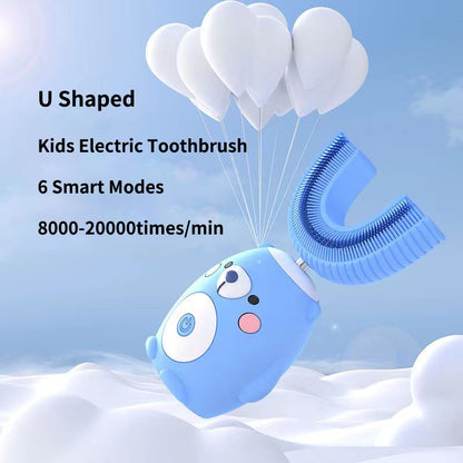 U Shaped Kids Electric Toothbrush 6 Smart Modes 8000