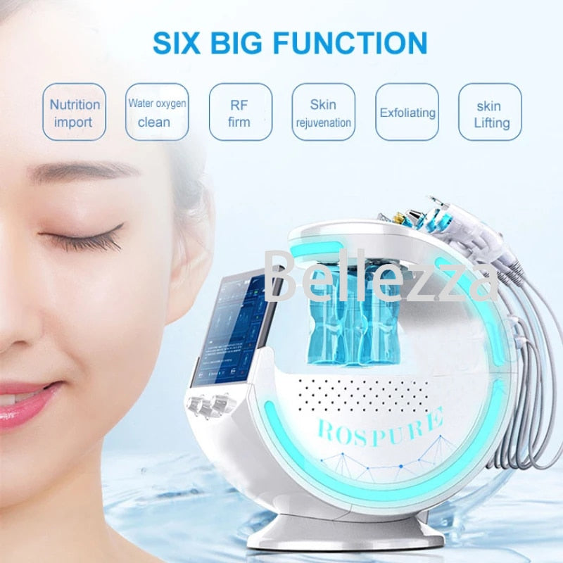 Multifunctional 7 in 1 Smart Ice Blue Hydro Facial Hydrafacials Beauty Dermabrasion Machine For Skin Analysis And Whitening