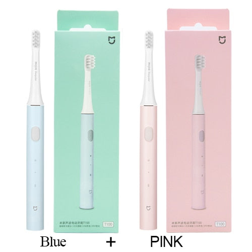 Xiaomi Mijia T100 Sonic Electric Toothbrush Mi Smart Tooth Brush Colorful USB Rechargeable IPX7 Waterproof For Toothbrushes head