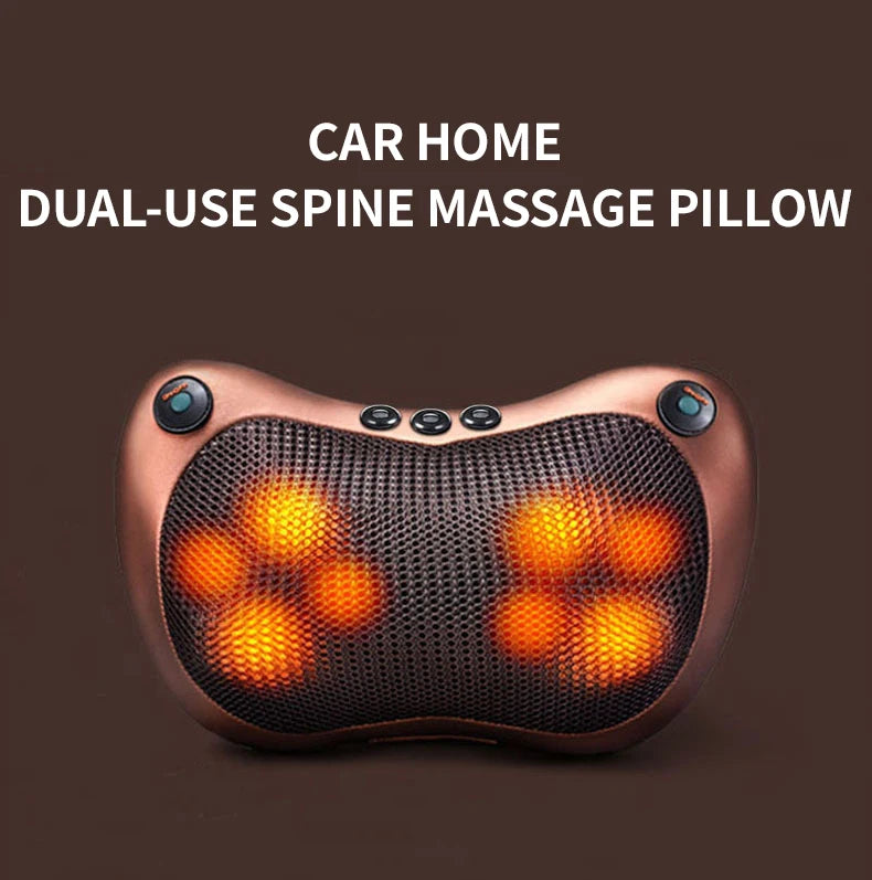 Relax at home with this dual-use spine massage pillow for neck and back relief.