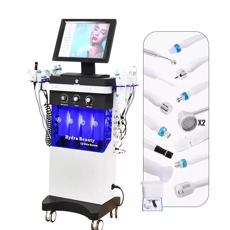 14 in 1 SPA20 Hydrofacial Machine Water Oxygen Hydrodermabrasion Skin Rejuvenation Facial Cleaning Care Spa Beauty Device