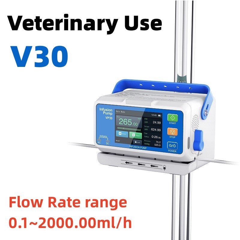 Rango de caudal alto para bomba de infusión humana o veterinaria Pantalla táctil colorida de 3,5” Monitoreo dinámico de presión DPS Pantalla en tiempo real