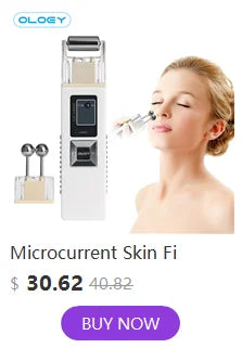 Microcurrent technology for non-invasive skin firming, adjustable intensity (30-80%)