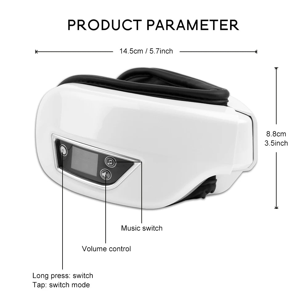 Wireless controller with music switch, volume control, and mode-switching buttons for seamless audio control.