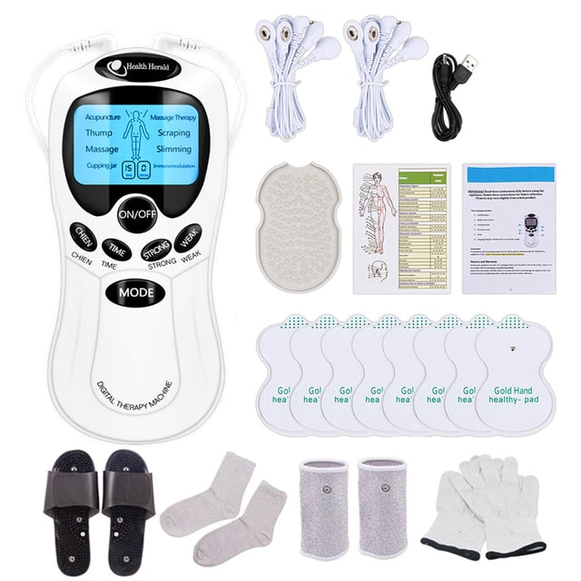 Health Tens Muscle Neck Massager Back Electric Digital Therapy Machine Massage Stimolatore elettronico a impulsi per la cura completa del corpo