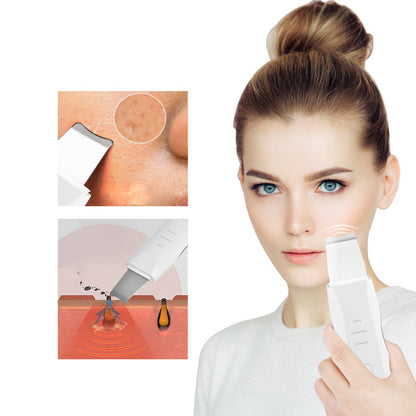 Ultrasonic Skin Scrubber Recarregável Ion Deep Face Cleaning Vibration Massager Acne Blackhead Removal Cleanser Esfoliante Poros