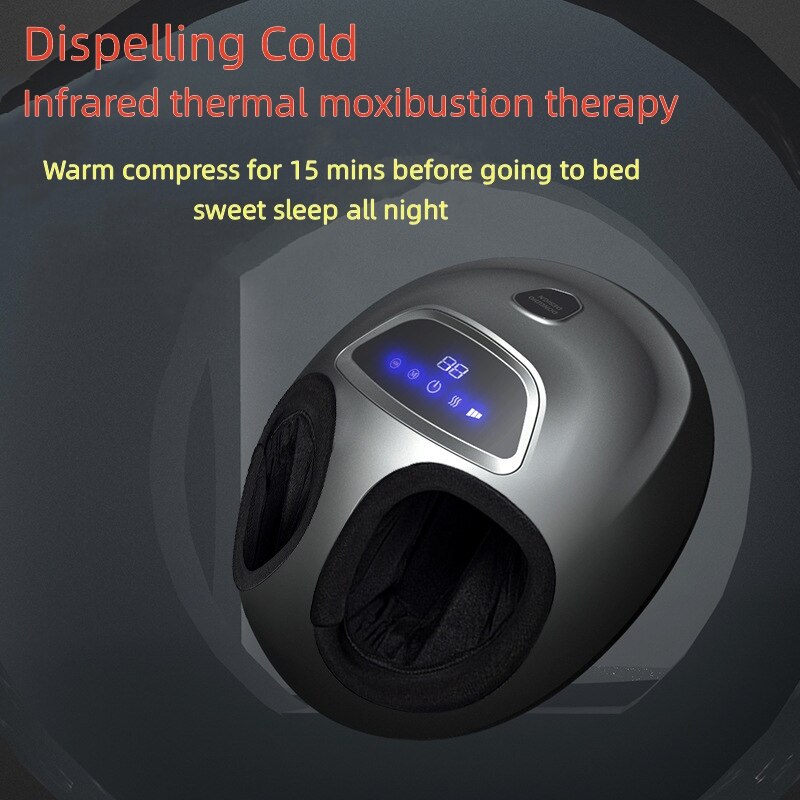 Electric Therapy Vibrator Foot Massage Machine Shiatsu Kneading Vibrator Massager Infrared Heating Therapy Health Care Device