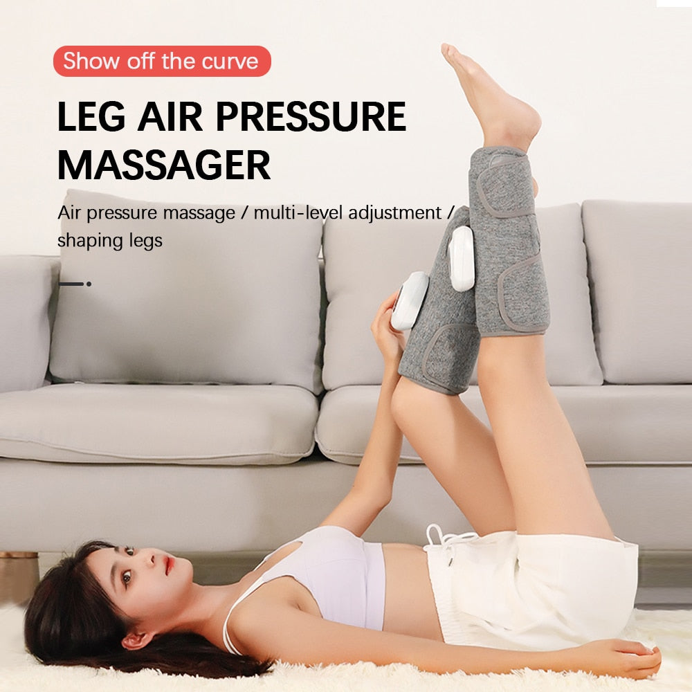 Masseur de jambes Compression d'air Massage de compression des jambes rechargeable Enveloppement complet Varices Physiothérapie Massage des bras des jambes