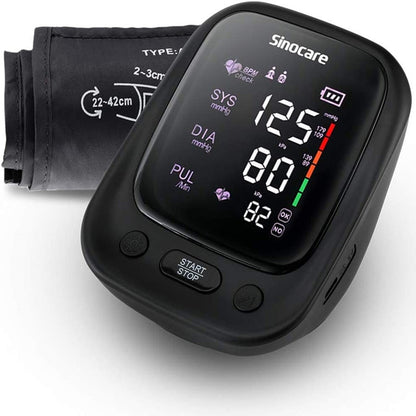 Sannuo Sinocare Blood Pressure Monitor Medical Health Automatic Upper Arm Digital Backlit Display Machine BP Heart Rate Pulse