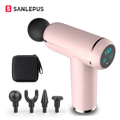 SANLEPUS Pistola de Massagem LCD Portátil Para o Corpo, Pescoço, Costas, Percussão Elétrica, Massageador de Tecido Profundo, Relaxamento Muscular, Fitness, Emagrecimento