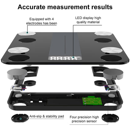 Balança de equilíbrio de peso corporal INSMART Balança de banheiro inteligente Balança corporal Digital IMC Peso de gordura corporal Balança de peso Bluetooth para humanos