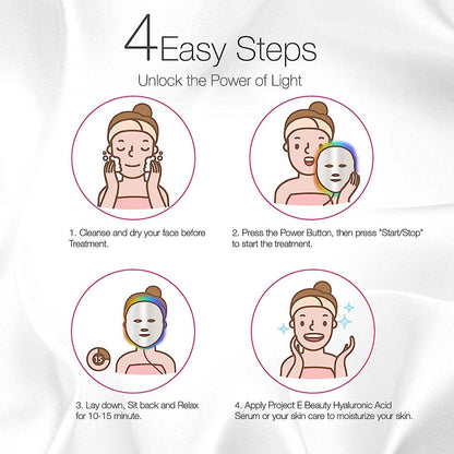 LED Beauty Mask Photon Facial Skin Care Therapy 7 Colors Neck Face Mask Beauty Care Infrared Home LED Mask Beauty