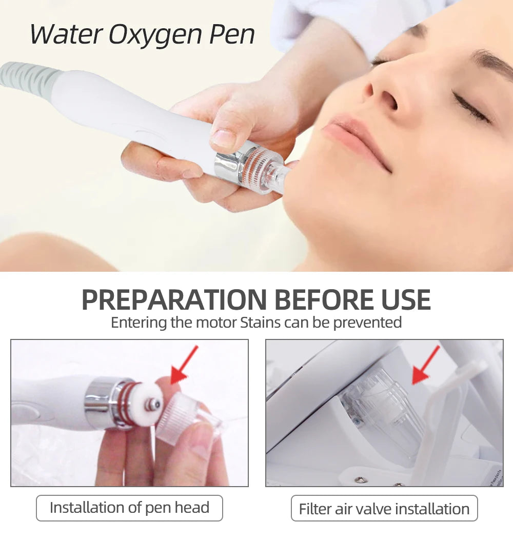 Prepare the pen by installing the head and filter before using it.