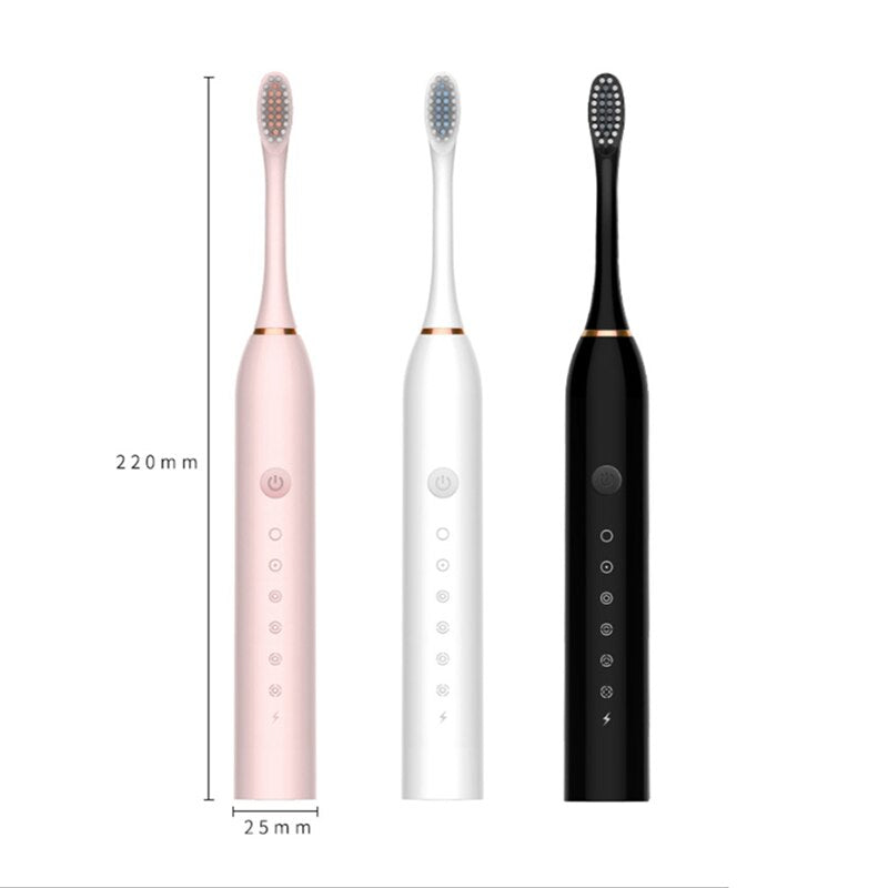 Sonic Electric Toothbrush Smart Tooth Brush Ultrasonic Automatic Toothbrush 6 Modes USB Fast Rechargeable Adult IPX7 Waterproof