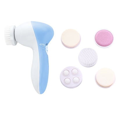 5 in 1 Electric Facial Cleanser Wash Face Cleaning Machine Skin Pore Cleaner Body Cleansing Massage Mini Beauty Massager Brush