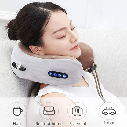 Masseur de cou oreiller en forme de U multifonctionnel Portable épaule masseur cervical voyage maison voiture Relax oreiller de Massage