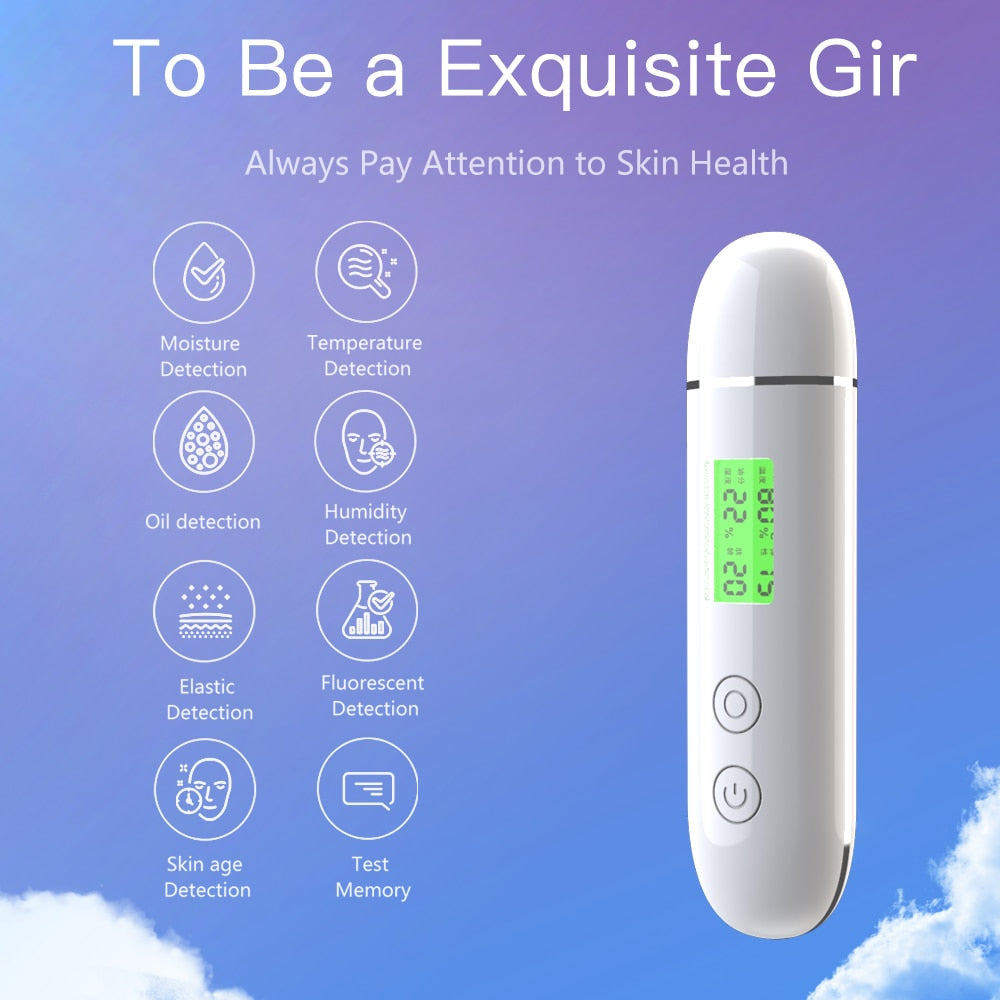 Precise Detector LCD Digital Skin Oil Moisture Tester for Face Skin Analyzer with Bio-technology Sensor Beauty Tool Spa Monitor