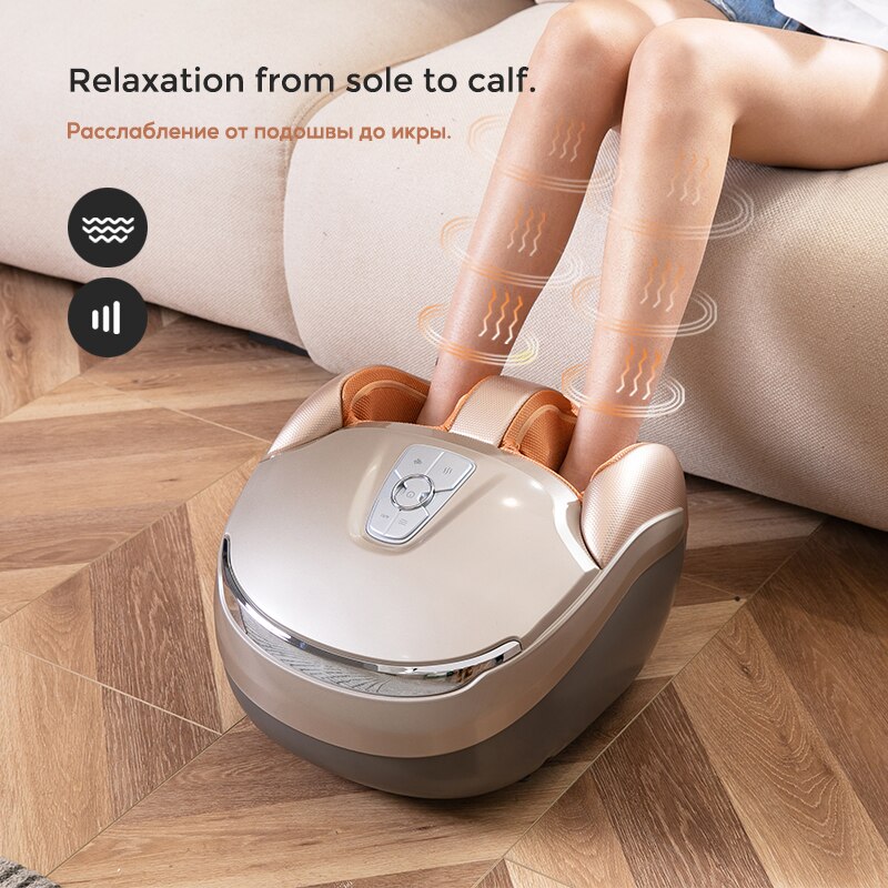 MARESE M7 PLUS Luxuoso Massageador de Pés Máquina Tapping Vibration Rolling Keading Air Compression Massager Com Calor Health Care