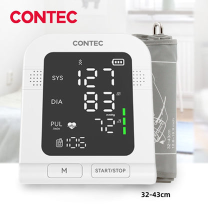 CONTEC Portable Automatic Digital Blood Pressure Monitor BP Monitor Monitoring Leval Sphygmomanometer Big LED Display 08C/08E