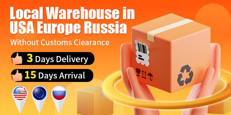 Fast and reliable international shipping with local warehouses for quick delivery and minimal customs clearance.