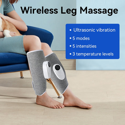 Nuaer-Wireless Smart Calf and Leg Air Pressure Massager, Favorise la circulation sanguine, la relaxation musculaire, le drainage lymphatique 2023