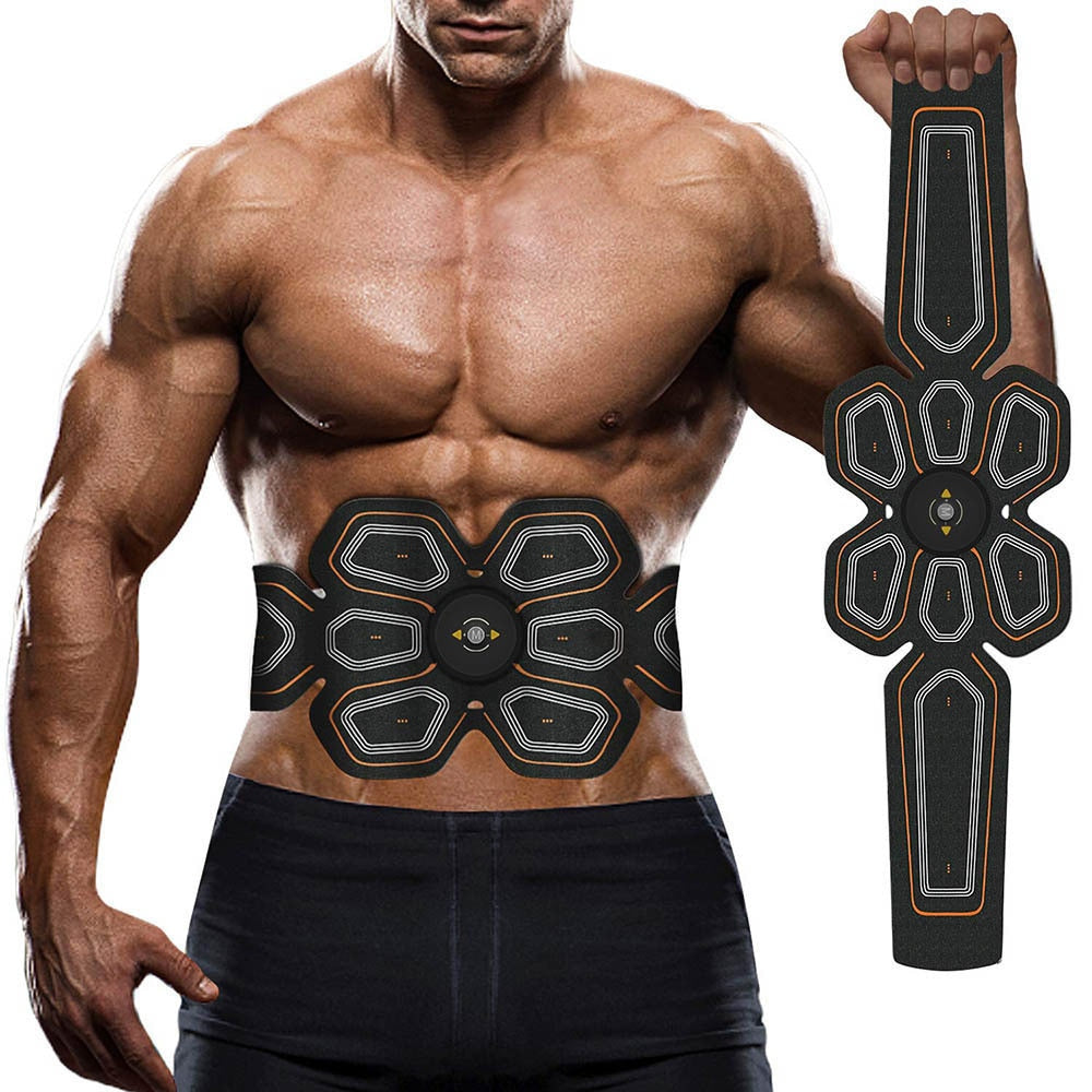 EMS ABS Trainer Abdominal Electro Stimulator Electrostimulation USB Charged Fitness Home Workout Gym Muscle Toning Belts massage