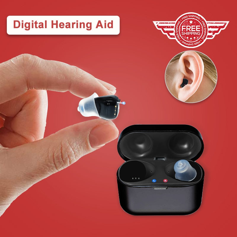 New Hearing Aids SR61 Rechargeable Audifonos for Deafness/Elderly Adjustable Wireless Invisible Ear Sound Amplifier Drop Shiping