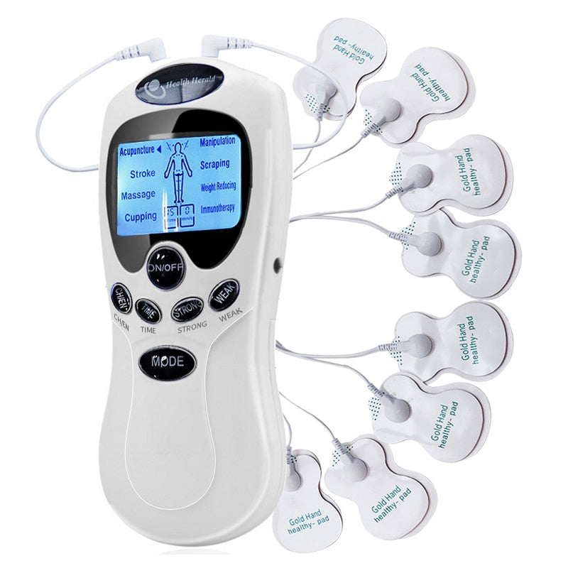 Pulse Tens Acupuncture Electric Body Massage 8 Models Digital Therapy Machine 4Pads Electrical Muscle Stimulator Full Body Relax