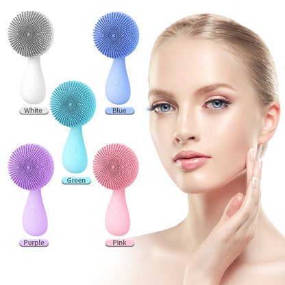 Electric Facial Cleansing Brush Waterproof Silicone Pore Cleaner High Frequency Face Washing Massage Blackhead Removal Skin Care