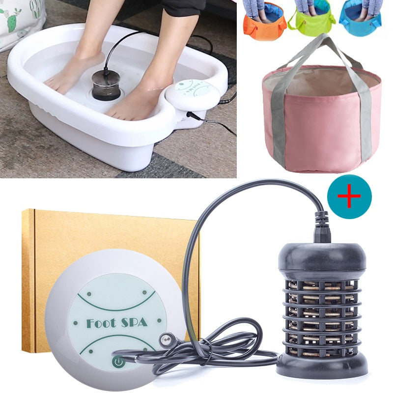 Foot Massage Ionic Detox Foot Bath Aqua Cell Spa Machine Ion Cleanse Ionic Foot Bath Massage Detox Foot Detox Arrays Aqua Spa