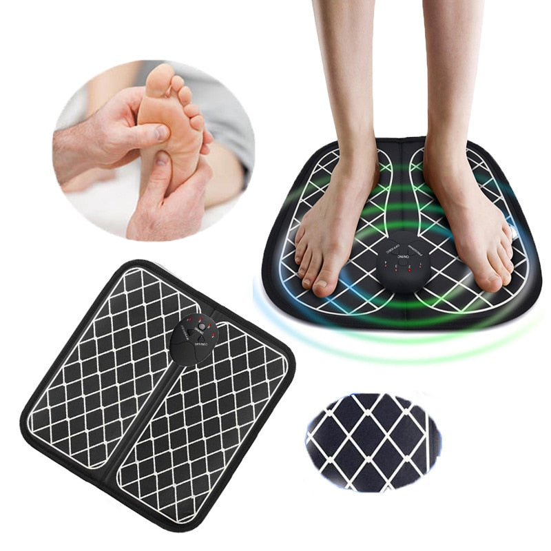 NOVO ABS Fisioterapia Elétrica EMS Massageador de Pés Revitalizante Pedicure Tens Vibrador de Pés Sem Fio Estimulador Muscular Unissex