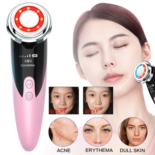 RF&amp;EMS Radio Frecuencia Visage Facial Mesotherapy Electroporation Skin Rejuvenation LED Photon Beauty Face Lifting Massager