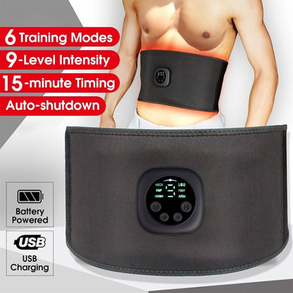 Massageador de cintura EMS Fitness Cinto de Emagrecimento Elétrico Cinto de Emagrecimento Queima de Gordura por Vibração Cinto de Massagem Abdominal