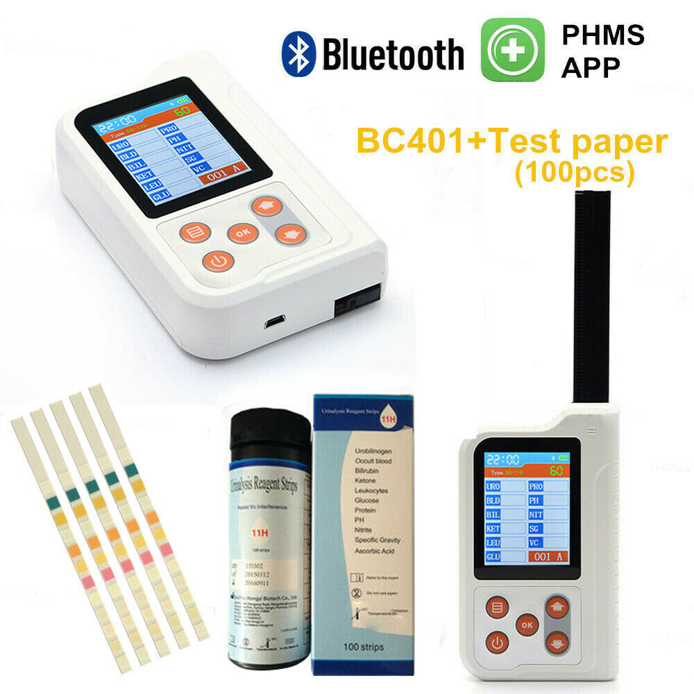 Contec New Digital Urine Analyzer 11 Parameters BC401 with 100 pcs Test Strips