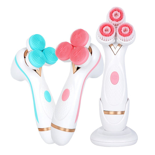 Spin Electric Face Brush Silicone Facial Cleansing Brush For Skin Deep Cleaning Blackhead Removal Pore Cleaner Beauty Face Tools