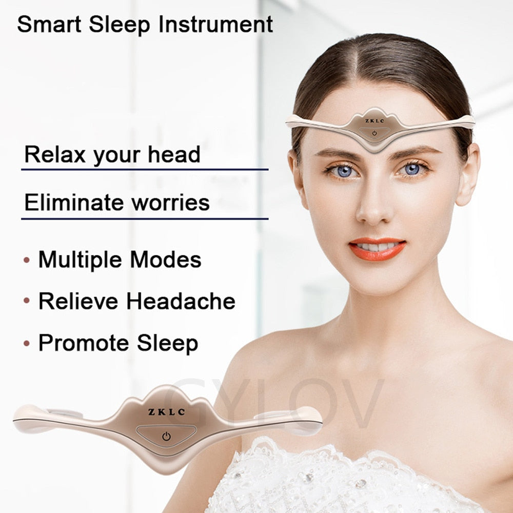 Queen Crown Smart Sleep Instrument Auxílio para dormir Massageador de cabeça elétrico Alívio da enxaqueca Terapia de pulso relaxante Ferramenta para sono profundo