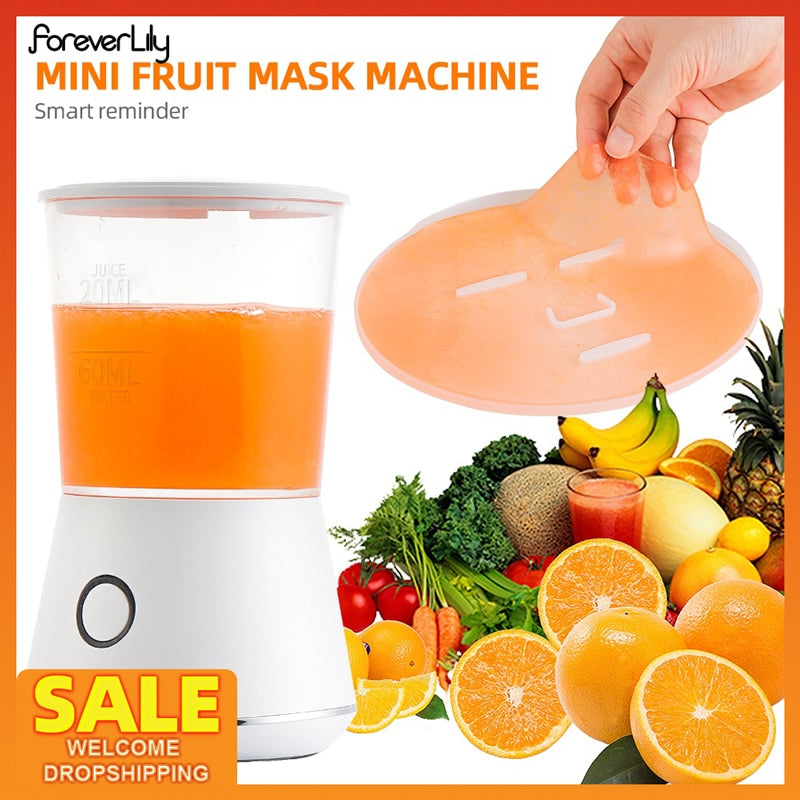 Mini Automatic Face Mask Maker Machine Smart Self-made Natural Vegetable Collagen Fruit Mask Beauty Device Home Used Facial SPA