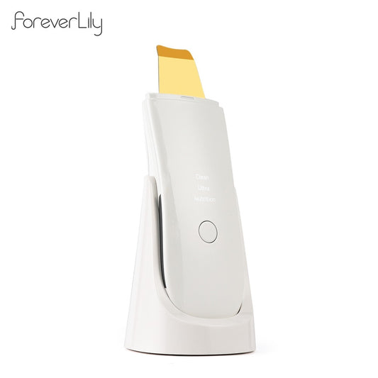 Golden 24kHz Ultrasonic Skin Scrubber With Nano Mist Moisturizing Pore Deep Cleaning Device Facial Peeling Exfoliating Machine