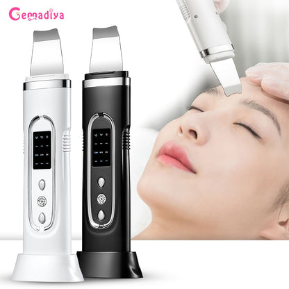 Ultrasonic Skin Scrubber Electric Facial Cleaning Pore Deep Cleaner Acne Blackhead Remover Peeling Shovel Device Beauty Machine