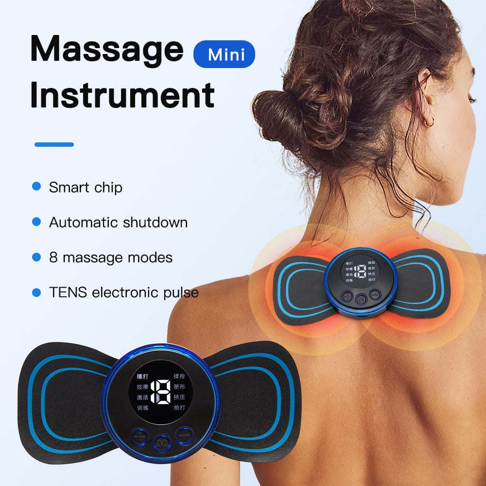 Massage Mini Instrument Smart chip Automatic shutdown 8 massage modes TENS electronic pulse