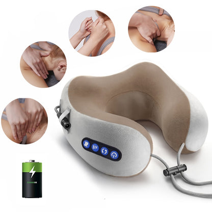 Masseur de cou oreiller en forme de U multifonctionnel Portable épaule masseur cervical voyage maison voiture Relax oreiller de Massage