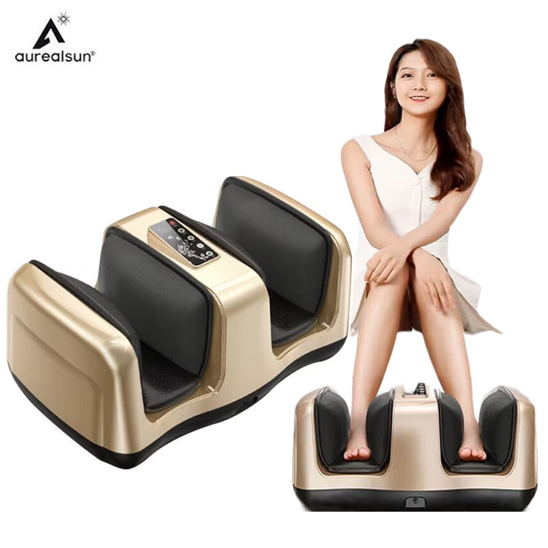 Electric Smart Foot Leg Massager Health Care Compress Air Pressure Shiatsu Calf Meridian Dredging Roller Deep Muscle Massage