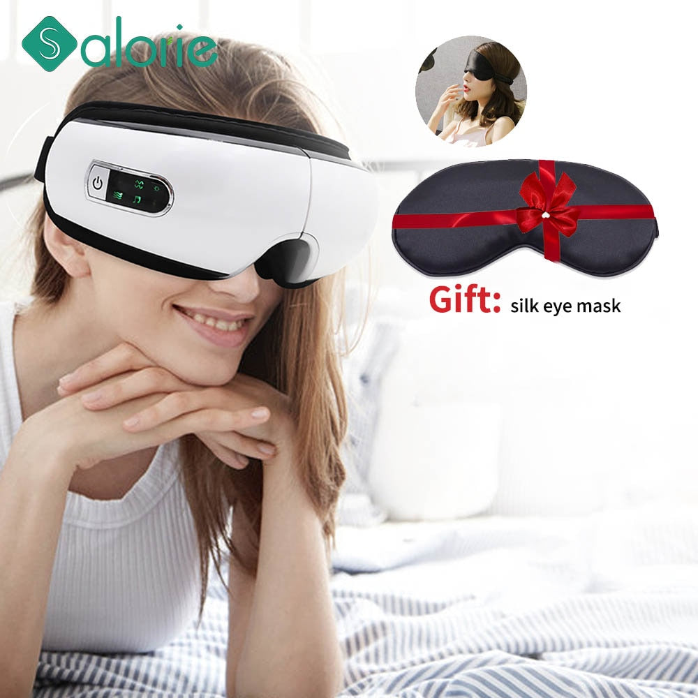 Massageador ocular inteligente Massageador ocular Bluetooth Óculos inteligentes Instrumento elétrico para massagem ocular Vibração aquecida Airbags Dispositivo vibratório