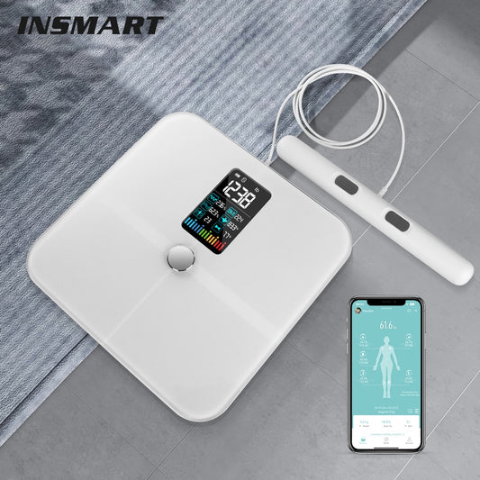 INSMART 8 Electrode Body Weight Scale Balance Smart Scales with Screen Digital Scale BMI Bluetooth Body Fat Bathroom Scales