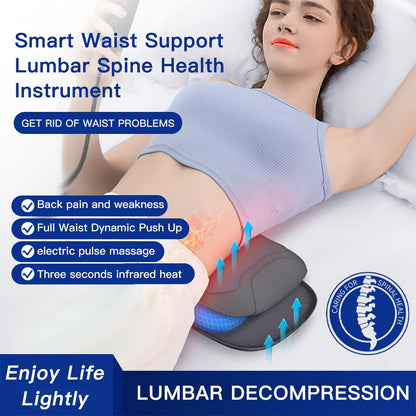 Pulse Waist Massager Waist Support Lumbar Traction Relieve Spine Stiffness Reduce Pain Relax Muscle Body Relaxation Massage