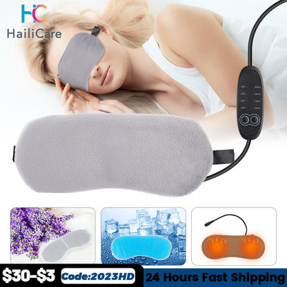 Maschera per gli occhi riscaldata alla lavanda per dormire Maschera per gli occhi riscaldata tramite USB Maschera per gli occhi asciutta a vapore caldo Maschera per gli occhi calda per il riscaldamento della temperatura elettrica