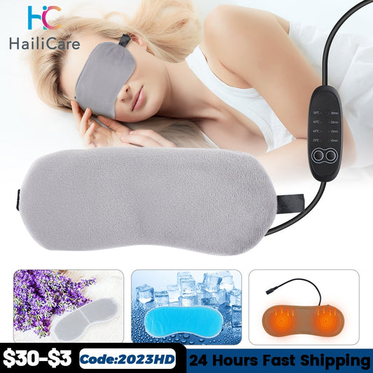 Lavender Heated Eye Mask for Sleeping USB Heated Eye Mask Warm Steam Dry Eye Mask Electric Temperature Heating Hot Eye Mask