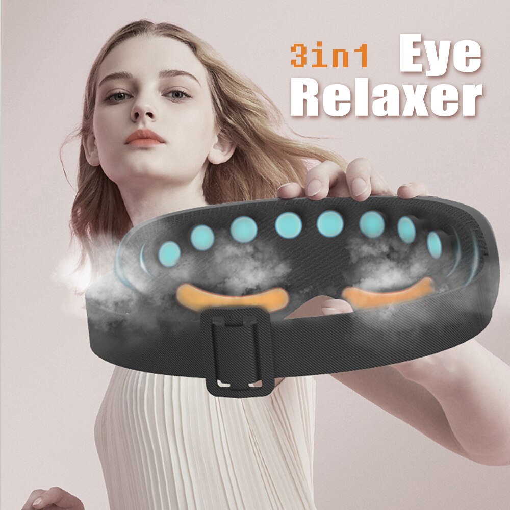 Electric Vibration Eye Massager Pulse Steam Eye Glasses Heating Visible Eye Massage Device EMS Acupoint Dry Eyes Relief Fatigue