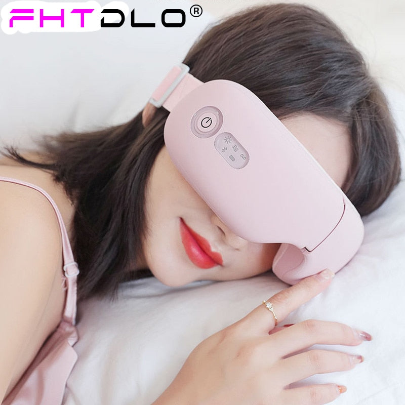 Eye Massager Smart Airbag Vibration Eye Care Instrument Hot Compress Bluetooth Eye Massage Glasses Fatigue Pouch &amp; Wrinkle